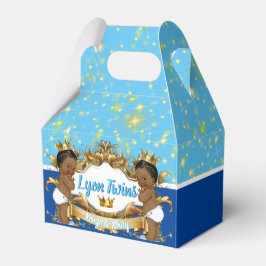 Royal African Twin Princes|Blue & Gold Glitzern Geschenkschachtel