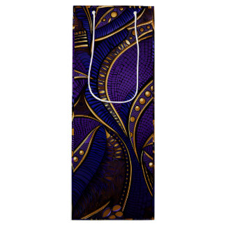 Royal Afro Wax Pattern Geschenktüte Für Weinflaschen