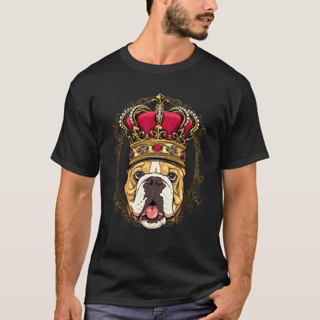Royal American Bulldog King Queen Princess Dog Bul T-Shirt (Vorderseite)