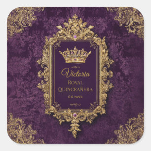 Royal Amethyst Quinceañera, Brauch Quadratischer Aufkleber
