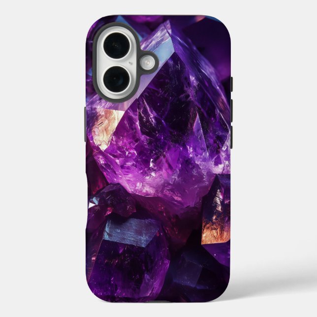 Royal Amethyst Stones Crystals Phone Case (Rückseite)