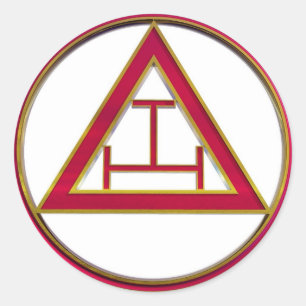 Royal Arch Triple Tau Runder Aufkleber