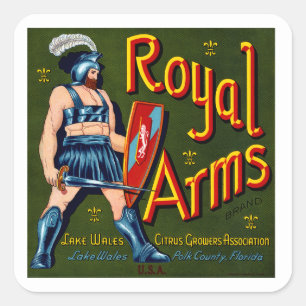Royal Arms Quadratischer Aufkleber
