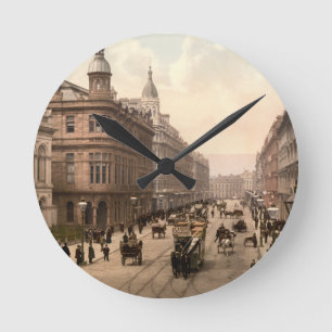 Royal Avenue, Belfast, Northern Ireland Runde Wanduhr