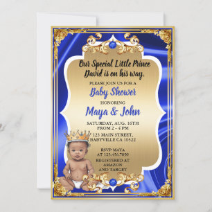 Royal Baby Shower Einladung Dunkler Haut Tone