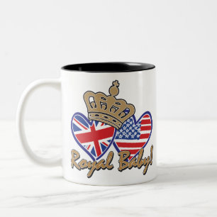 ROYAL-BABY-USA-UK-With Crown Zweifarbige Tasse