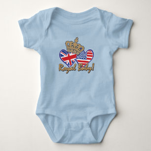 Royal Baby - USA und UK Hearts Strampler