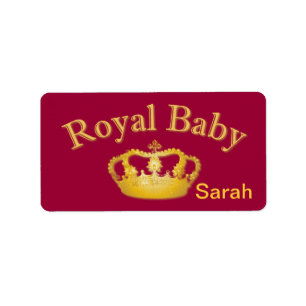 Royal Baby with Golden Crown Adressaufkleber