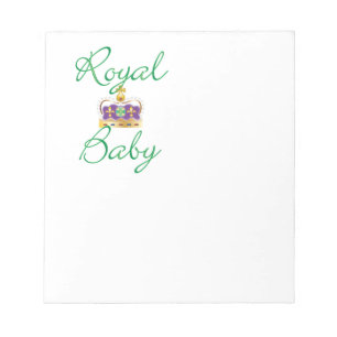 Royal Baby with Purple and Gold Crown Notizblock