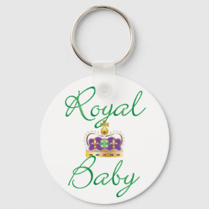 Royal Baby with Purple and Gold Crown Schlüsselanhänger