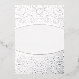 Royal Batik Floral Wedding Einladung Dusty Gray