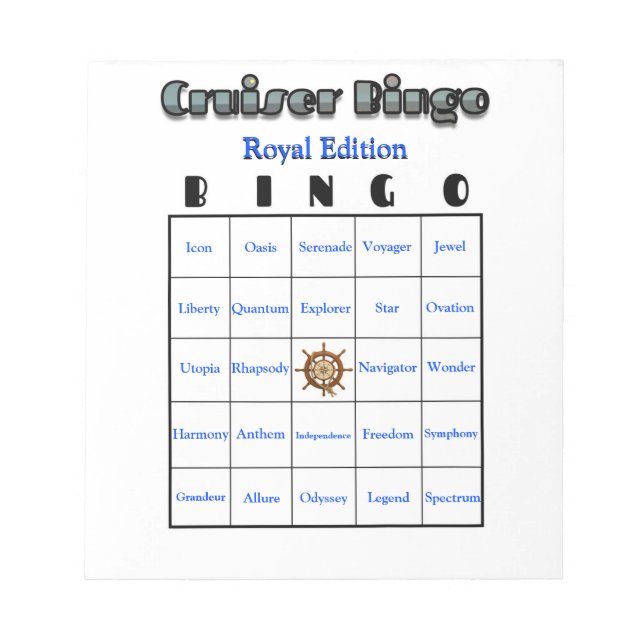 Royal Bingo Notizblock (Vorderseite)