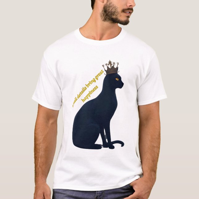 Royal black cat T-Shirt (Vorderseite)
