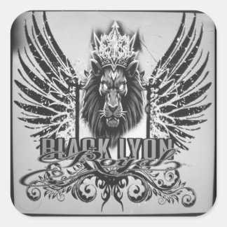 Royal black Lyon Quadratischer Aufkleber