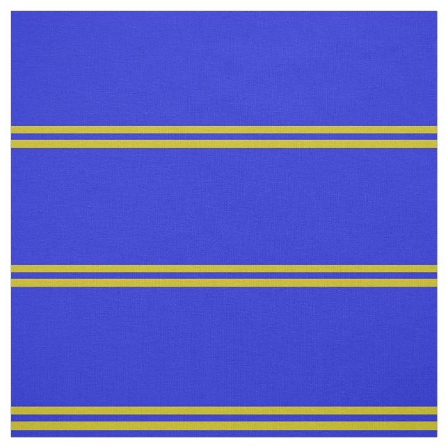 Royal blau, goldgestreiftes Design Stoff (Muster)