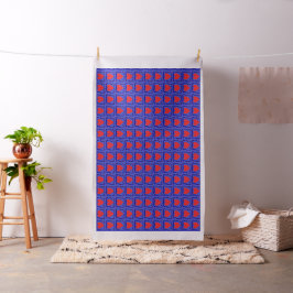Royal blau mit mehreren roten Herzen und einer waa Stoff