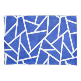 Royal-Blau-Weiß-Mosaik Kissenbezug