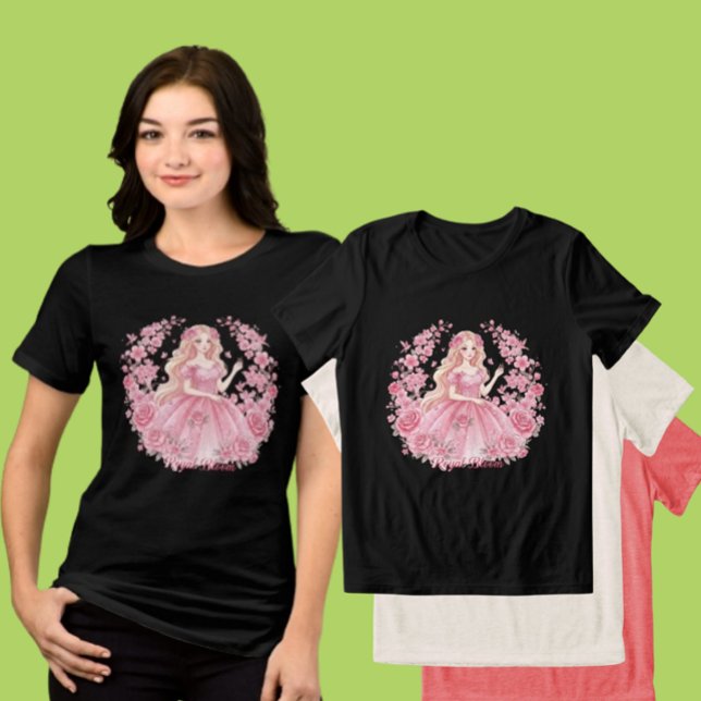 Royal Bloom Pink Floral Women's Graphic Tee (Von Creator hochgeladen)