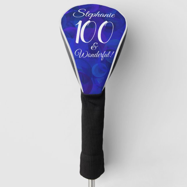 Royal Blue 100 und Wonderful Birthday Party Golf Headcover (Vorderseite)