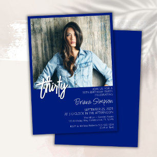 Royal Blue 30e anniversaire Invitation photo