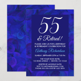 Royal Blue 55 und Rent-Rente-Party Invitat Einladung