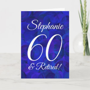 Royal Blue 60 und Remüde Happy Retirement Karte