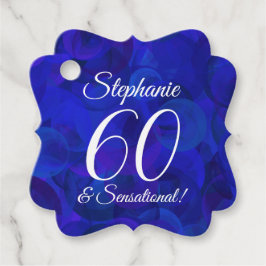 Royal Blue 60 und sensationelle Geburtstagsparty Geschenkanhänger