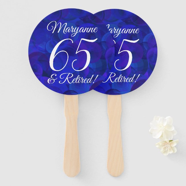 Royal Blue 65 und Party für Rentenersatz Fächer (Vorne und Hinten)