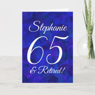 Royal Blue 65 und Remüde Happy Retirement Karte