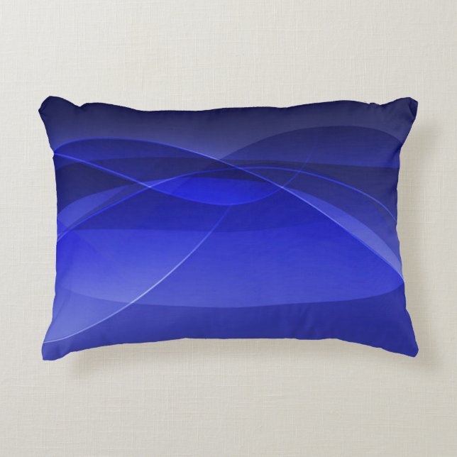 Royal Blue Abstrakt Modern Background Design Dekokissen (Vorderseite)