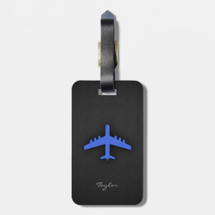 Royal Blue Airplane Gepäckanhänger