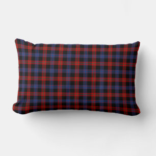 Royal Blue and Red Brown Clan Scottish Kariert Lendenkissen