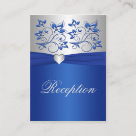 Royal Blue and Silver Enclosure Card Begleitkarte