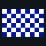 Royal Blue and White Checkered Pattern Poster<br><div class="desc">Die klassische royal-blau-weiß karierte Struktur besteht aus Reihen abwechselnd weißer und blauer Quadrate. Fühlen Sie sich frei,  um das Produkt zu Ihrem eigenen machen. Digitales 9000 x 6000 Pixel Bild. Copyright ©2015 Claire E. Skinner,  Alle Rechte vorbehalten.</div>