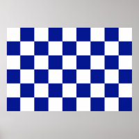 Royal Blue and White Checkered Pattern