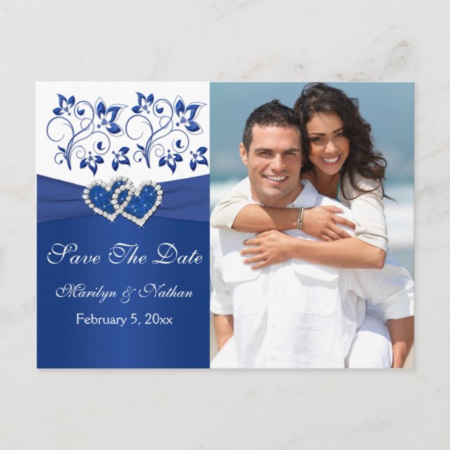 Royal Blue and White Enregistrer le Carte photo de (Devant)