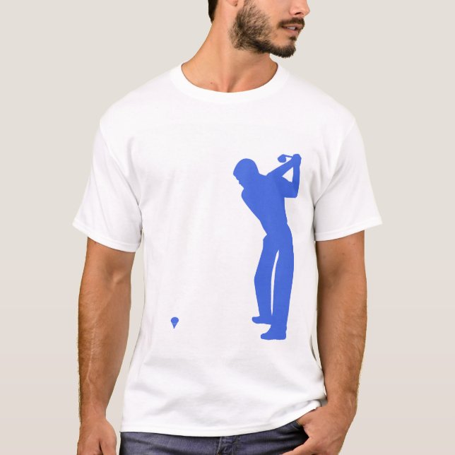 Royal Blue and White Golf T-Shirt (Vorderseite)