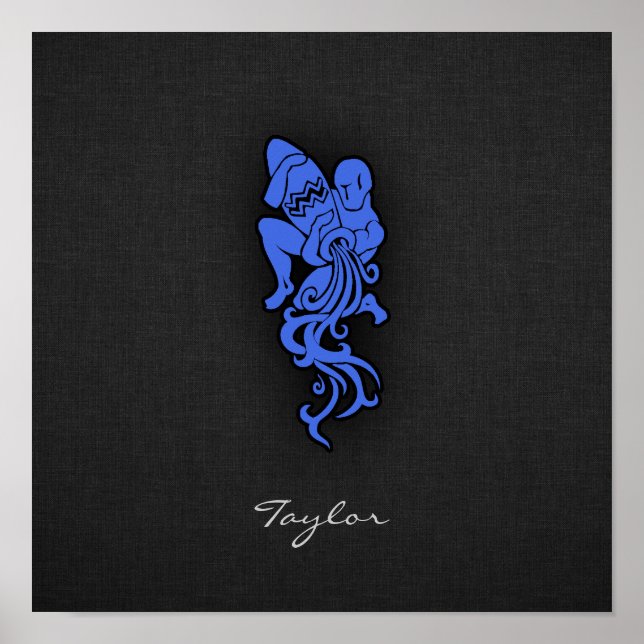 Royal Blue Aquarius Poster (Vorne)