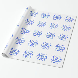 Royal Blue Atom Geschenkpapier