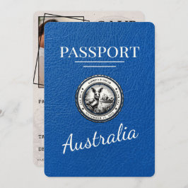 Royal Blue Australia Passport Save the Date
