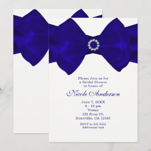 Royal Blue Band & Diamanten Elegante Einladungen