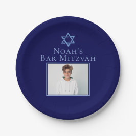 Royal Blue Bar Mitzvah Foto Star von David Party Pappteller