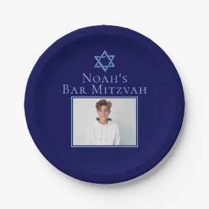 Royal Blue Bar Mitzvah Foto Star von David Party Pappteller