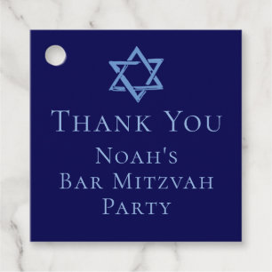 Royal Blue Bar Mitzvah Star von David Party Geschenkanhänger