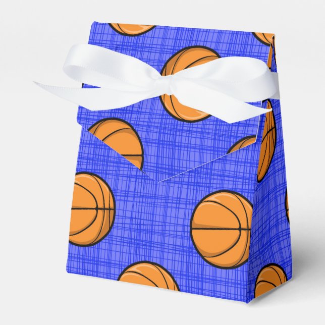 Royal Blue Basketball Pattern Geschenkschachtel (Vorderseite)