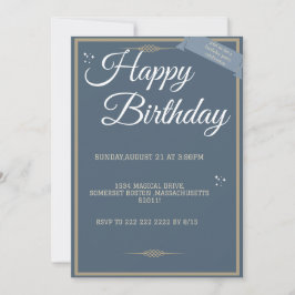 "Royal Blue Birthday Bash! Einladungen" Einladung