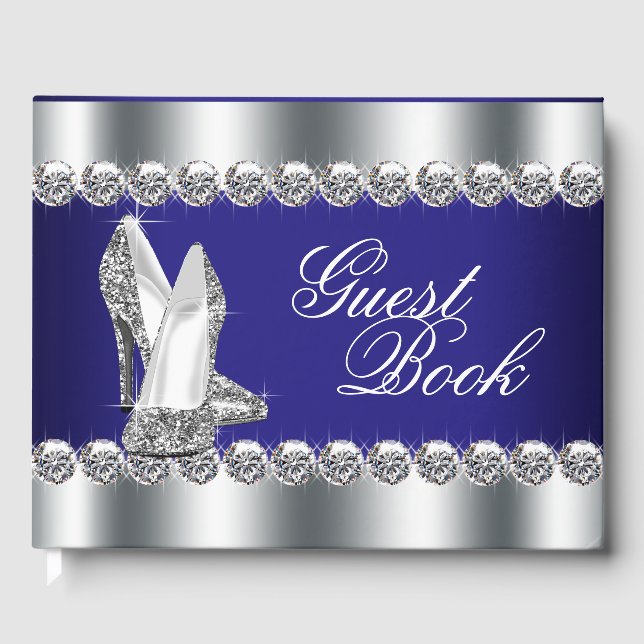 Royal Blue Birthday Party Gästebuch (Vorderseite)