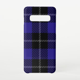 Royal Blue Black Kariert Samsung Galaxy S10 Hülle