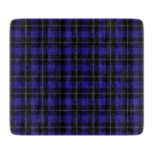 Royal Blue Black Kariert Schneidebrett