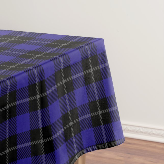 Royal Blue Black Kariert Tischdecke (Beispiel)